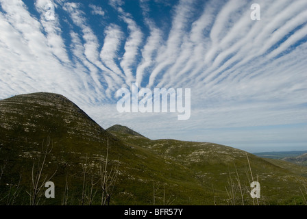 Splendid Pass on the Tsitsikama Hiking Trail with unusual cloud formation Stock Photo