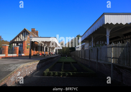 The old royal railway station at Wolferton in Norfolk, now converted to private residential use. Stock Photo