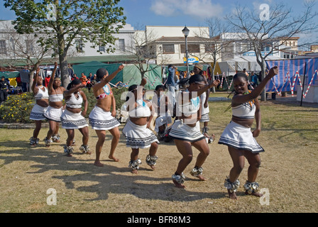 Xhosa dancers at the National Arts Festival Stock Photo