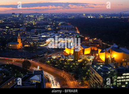 Berlin skyline, Kulturforum, Philharmonie. Stock Photo