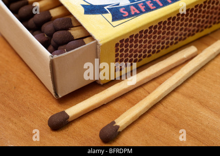 Box of safety matches Stock Photo