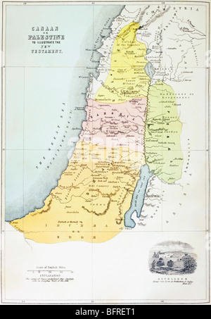 19th century map of Canaan or Palestine Stock Photo - Alamy