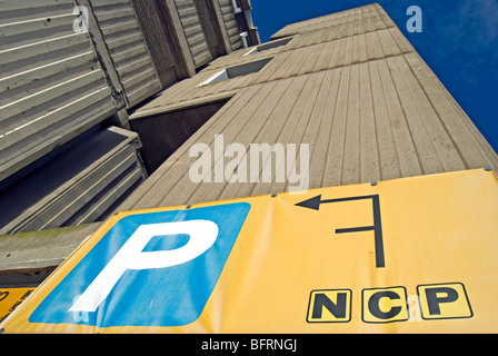 national car parks, ncp, sign with directions in kingston upon thames, surrey, england Stock Photo