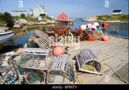 Lobster pots at Peggy's Cove Stock Photo