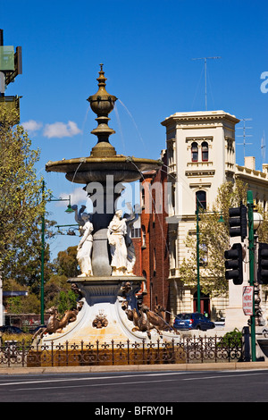 Bendigo Australia / The circa 1881 Alexander Fountain in Pall Mall / Bendigo Victoria Australia. Stock Photo