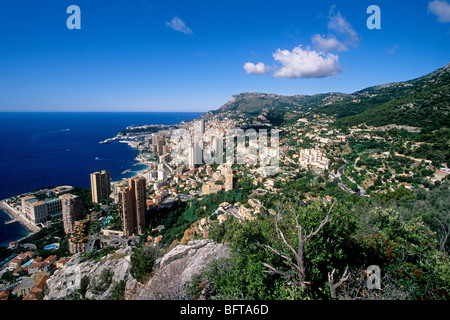 Overhead view of the Principality of Monaco Stock Photo