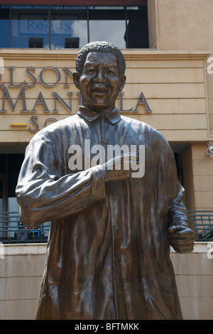 Statue of Nelson Mandela, located in Johannesburg, Nelson Mandela square South Africa, November, 2009 Stock Photo