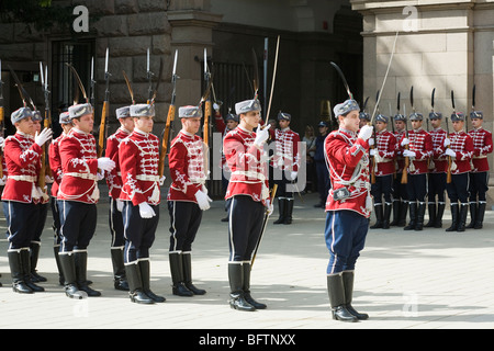 Bulgaria, Sofia center, President residence, guardsman Stock Photo