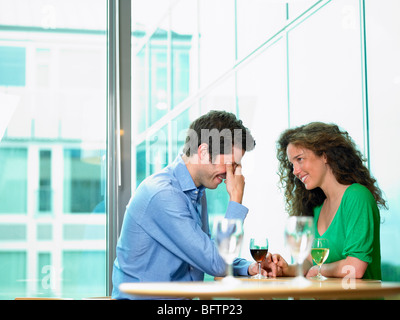 Couple having drinks Stock Photo