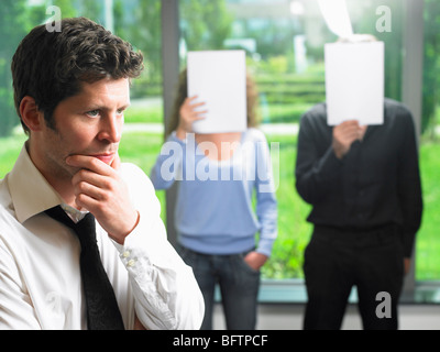 Business man thinking Stock Photo