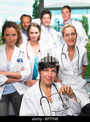 Group of doctors looking at camera Stock Photo