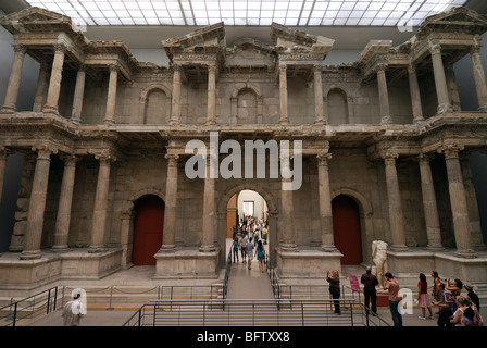 Berlin. Germany. Reconstruction of the Gate of Miletus Pergamon Museum. Stock Photo