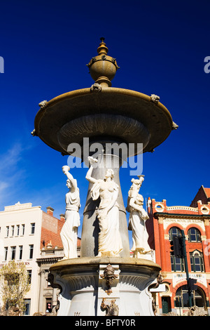 The circa 1881 Alexander Fountain in Pall Mall / in the city of  Bendigo Victoria Australia. Stock Photo