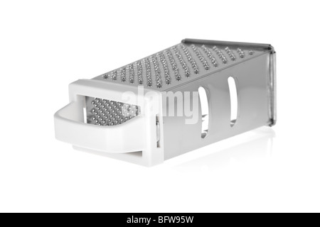Grater in stainless steel isolated on white background Stock Photo