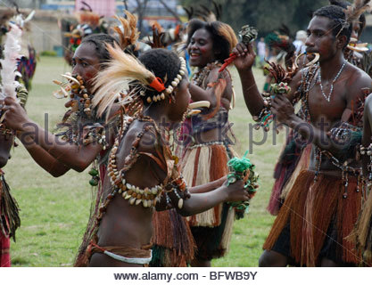 Dancers at Sing Sing, The Highlands, Goroka, Papua New Guinea Stock ...