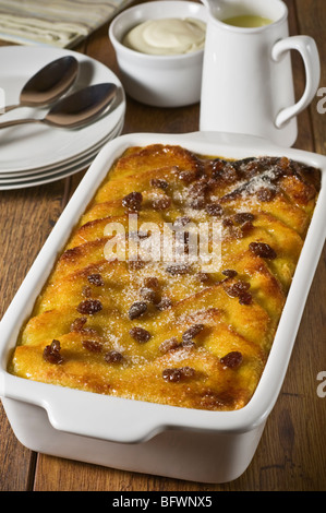 Bread and butter pudding Dessert Stock Photo