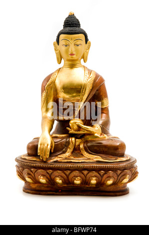 Sakyamuni Buddha on a white background Stock Photo