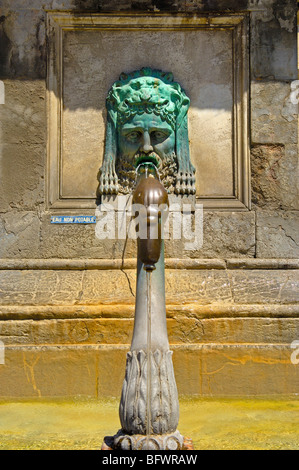 Fountain at Place de la Republique. Arles. Bouches du Rhone. Provence. France Stock Photo