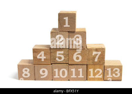 Stack of Wooden Blocks Stock Photo