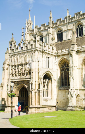 Main entrance to Gloucester cathedral Stock Photo