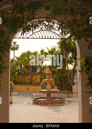 The entrances to the Hotel Sol Don Pedro and Sol Don Pablo in Torremolinos in Andalucia, Southern Spain, Europe Stock Photo