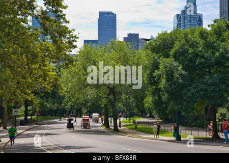 Enjoying a fall day in Central Park , New York City. Stock Photo