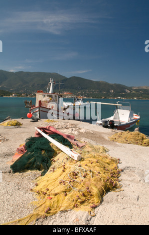 Greece. Zakynthos. Zante. Greek island. October. View west across the bay at Alikes. Stock Photo