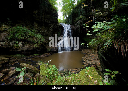 Hareshaw Linn Water Fall Bellingham Northumberland UK Stock Photo