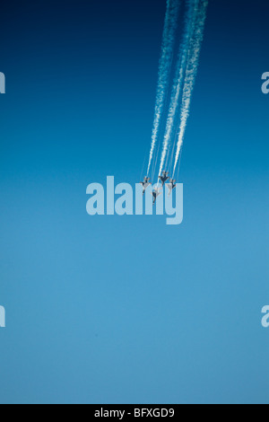 Thunderbirds fighter planes doing aerial show Stock Photo