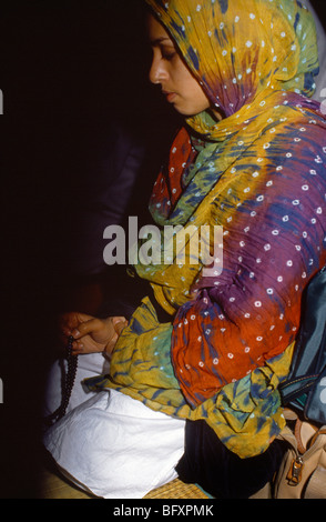 Peckham London Woman Praying In Mosque Stock Photo