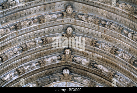 Bordeaux France St Andre Cathedral Detail Above the Door Stock Photo