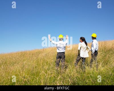 contractors in field Stock Photo