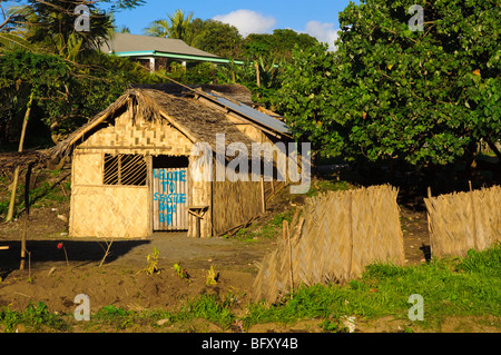 A kava bar, a grass hut, in Vanuatu, South Pacific. Please click for details. Stock Photo