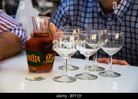 Carafe and glasses Stock Photo