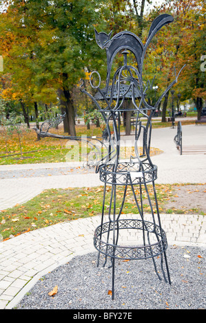forged figure in public 'Park of forged figures' in center of Donetsk City (Ukraine) Stock Photo
