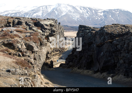 Rift valley, Þingvellir National Park, Iceland Stock Photo