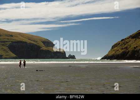 Le Bons Bay, Banks Peninsula, New Zealand Stock Photo