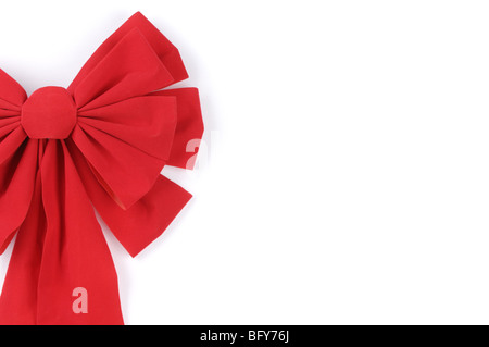 Red Christmas Bow isolated on white background Stock Photo