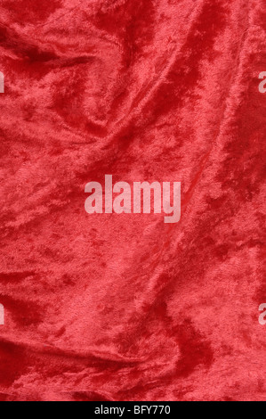 Shiny red fabric background texture Stock Photo