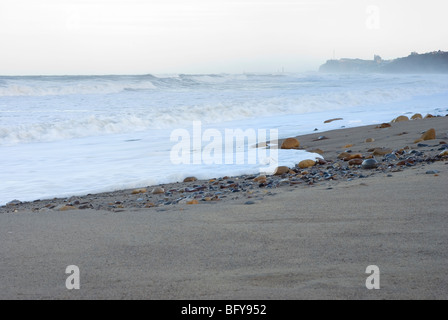 Stormy seas off Whitby, North Yorkshire, England, UK Stock Photo