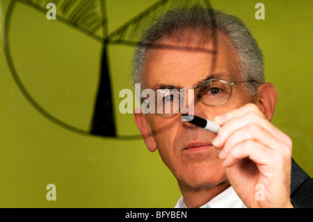 Man drawing pie chart Stock Photo