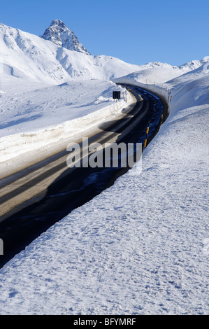 Bernina Pass, St. Moritz, canton of Grisons, Switzerland, Europe Stock Photo