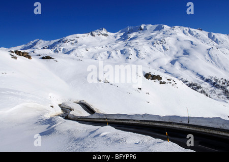 Bernina Pass, St. Moritz, canton of Grisons, Switzerland, Europe Stock Photo