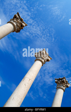 View of the Asklepieion a healing temple sacred to the god Asclepius on the Greek island of Kos in the Dodecanese Stock Photo