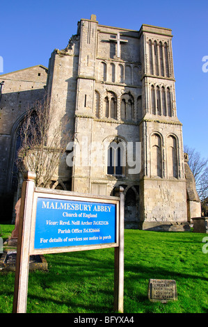 Malmesbury Abbey, Malmesbury, Wiltshire, England, United Kingdom Stock Photo