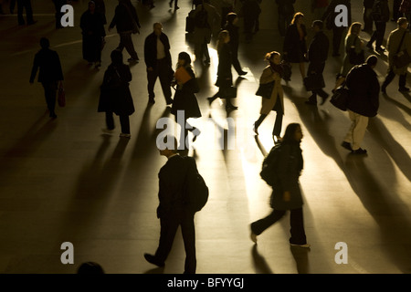 Workers pour through Grand Central Station every morning on their way to work in the Big Apple. Stock Photo