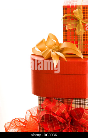 Christmas gifts isolated on white background Stock Photo