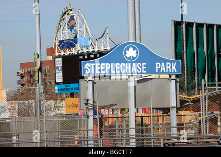 Site of the long since closed Steeplechase Park amusement park, Coney Island, Brooklyn, NY Stock Photo