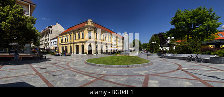 Hotel Grand, Square of Zivojin Misic in the town of Valjevo, Serbia, Balkan, Europe Stock Photo