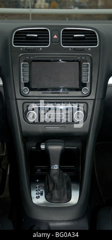 Volkswagen Golf 1.4 TSI - 2009 - German compact car - interior, dashboard, central console, DSG automatic gearbox Stock Photo